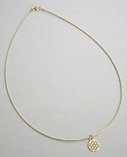 Collar plata 925 chapado en oro 1,0 mm 40/42/45 cm colgante flor de la vida
