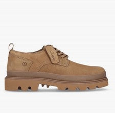 Clarks Hombres BADELL ENCAJE Arena Oscura Cuero Nubuck Zapatos con Cordones