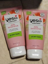 Exfoliante facial diario Yesto sandía todo tipo de piel 4 oz ligeramente hidrata paquete de 2