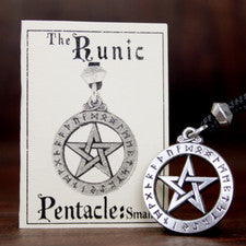 Collar Colgante Runa Pentáculo Talismán Amuleto Wicca Joyería Bruja Pagana Runas