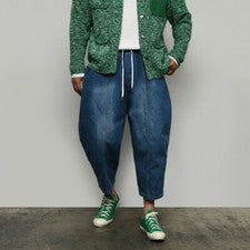 Pantalones de mezclilla holgados anchos K Idol de moda para hombre Rick con bandas de Guylook