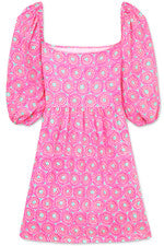 Vestido para mujer - Vestido estampado - Vestido manga abullonada - XL - Rosa