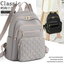 Mochila De Nailon Para Mujer Bolso Grande De Viaje Moda Escolar De Adolescentes