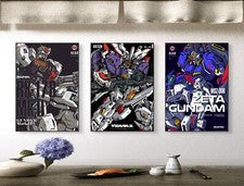 Juego de 3 piezas de arte Gundam lienzo arte de pared decoración del hogar galería de retratos
