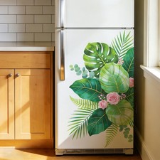 Pegatinas de pared Monstera PVC verde 90x29 cm para dormitorio para salón decoración del hogar