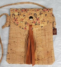 Bolso Bandolera Corcho Corcho Para Mujer Diseño Floral Hecho en Portugal Nuevo con Etiquetas