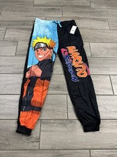Pantalones para dormir Naruto Shippuden para hombre anime gráfico estilo jogger parte inferior de pijama pequeños
