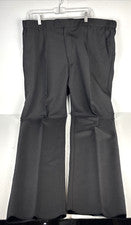 Pantalones de vestir plateados para hombre estilo 3125 44x37 negros sin dobladillo plisados nuevos con etiquetas