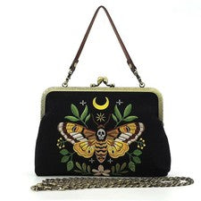 Dead Head Moth Bolso Kisslock Tipo Kisslock Negro
