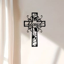 Arte de pared de metal bendito decoración para hogar oficina sala dormitorio