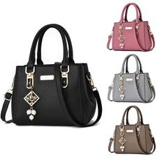 Bolso de mano de gran capacidad para mujer bandolera casual cuero Messenger Bag~