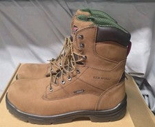 Botas Red Wing King Toe 8" WP Puntera de Seguridad Avellana 2244 Hombres Talla 12 E2 NWB Defectos
