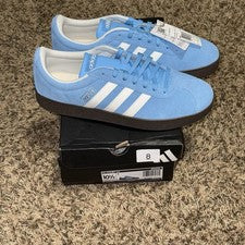 Adidas VL Court Clásico Azul Marrón Blanco Retro Tenis JI0496 Hombres Talla 10.5