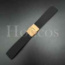 Correa de reloj de goma de silicona 22 24 mm cierre impermeable se adapta a Invicta negra EE. UU.