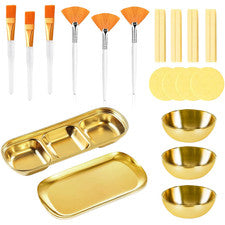 Kit de cuidado facial de 23 piezas con aplicador de cepillo y esponja para cuidado facial