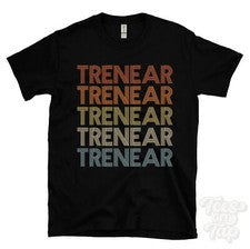 CAMISETA TRENEAR ESTILO RETRO REPETIDO Hombre y Mujer Novedad Genial Nombre Regalo