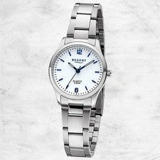 Regent Metal Reloj de Mujer Pulsera Cuarzo Plata Pulsera de Metal URF1419
