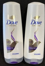 LOTE DE 2 acondicionadores Dove Ultra Care volumen y plenitud para cabello plano 12 oz.