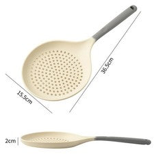 Cuchara Colador Silicona Antiadherente Diseño Compacto 36,5 cm para Fácil Almacenamiento