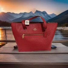 Nuevo bolso de mano Coach Gallery de cuero para mujer nuevo sin etiquetas - rojo grande CV402