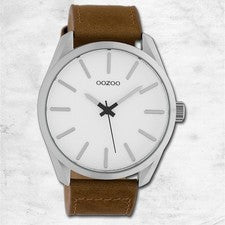 Oozoo Reloj De Pulsera Unisex Timepieces Analógico De Cuero Marrón UOC10320