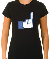 Camiseta para mujer F*ck Emoji Funny Emote 3/4 manga corta blanca F441