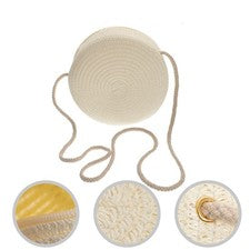 Bolso de viaje de paja de moda para mujer Bolso de playa de verano Tejido de paja Cartera de almacenamiento