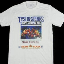 Mike Tyson Vs Michael Spinks Fight Poster Camiseta Blanca Tallas disponibles S-5XL