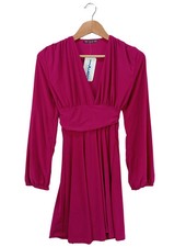 Damen Langarmkleid Freizeitkleid Minimalistisch Pink Größe 36 Neu