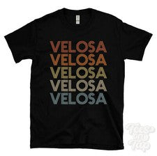 CAMISETA VELOSA ESTILO RETRO REPETIDO Hombre y Mujer Novedad Genial Nombre Regalo