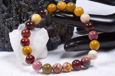 Pulsera de piedras preciosas mookait | Pulsera esférica de 8 mm