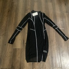 Vestido de moda Nova Sport de malla negro para mujer talla mediana nuevo con etiquetas