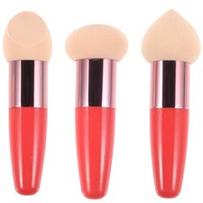 3 piezas plumas esponja de maquillaje multifuncionales duraderas látex belleza maquillaje herramientas