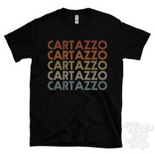 CAMISETA CARTAZZO ESTILO RETRO REPETIDO Hombre y Mujer Novedad Genial Nombre Regalo