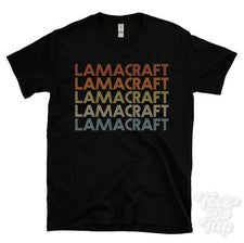 CAMISETA LAMACRAFT ESTILO RETRO REPETIDO Hombre y Mujer Novedad Genial Nombre Regalo
