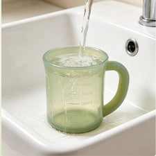 Vaso medidor de silicona flexible resistente al calor doble escala 12 x 7,1 x 9,9 cm