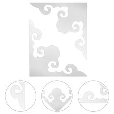 12 pegatinas de pared acrílicas de esquina con espejo para decoración de salón y hogar