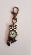 Llavero Búho Reloj Colgante Decoración Joyería Regalo Color Bronce Vintage