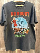 Camiseta No Doubt 1997 Tour Estilo Básico Carbón Unisex Reimpresión Hombres Mujeres S-5XL