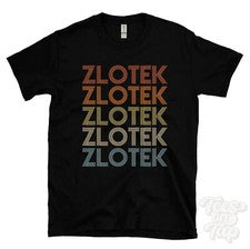 CAMISETA ZLOTEK ESTILO RETRO REPETIDO Hombre y Mujer Novedad Genial Nombre Regalo
