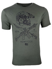 Camiseta estilo Howitzer para hombre LANZA militar gruñido MFG
