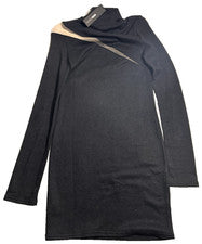 Nuevo con etiqueta Moda NOVA Negro Para Mujer Talla M Malla Me Up Tejido Mini Vestido
