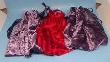 3 X ULTA Belleza, Bolsa de Cosméticos de Maquillaje de Terciopelo con Arco y Cremallera 10"x7.5"x2"
