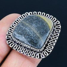 Anillo de joyería de plata esterlina 925 hecho a mano con piedras preciosas...