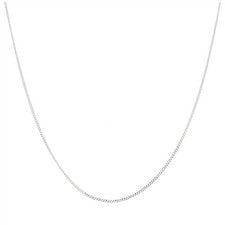 Cadena de plata de ley muy fina de 0,5 mm con corte de diamante de 14 a 32 pulgadas