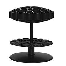 Organizador de utensilios de plástico negro con rotación 360 para 25 herramientas de cocina