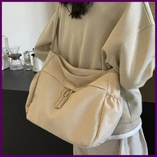 Bolsos bandolera casuales de nailon con cremalera sólida para mujer, moda 2025