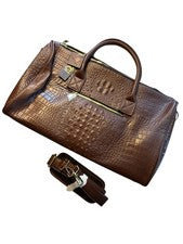 Bolso de Lona Tote&Carry Apollo 1 Marrón Cocodrilo Repujado 20"