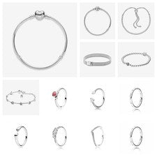 Anillos de mujer genuinos de plata esterlina 925 infinita flor brillante corazón princesa