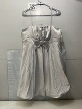 Minivestido Let’s Fashion plateado con tiras para mujer talla XL